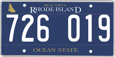 RI license plate 726019