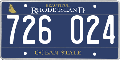 RI license plate 726024