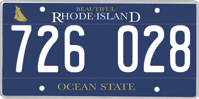 RI license plate 726028