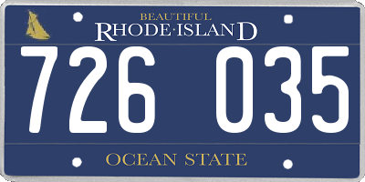RI license plate 726035