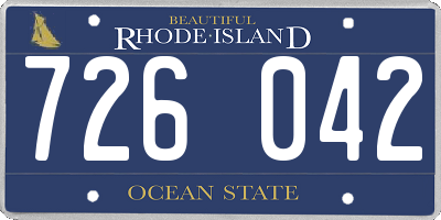 RI license plate 726042