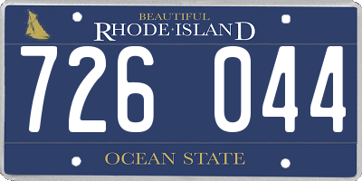 RI license plate 726044