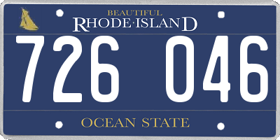 RI license plate 726046