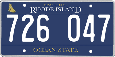 RI license plate 726047