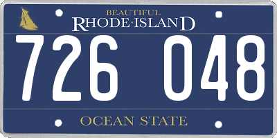 RI license plate 726048