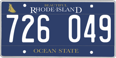 RI license plate 726049