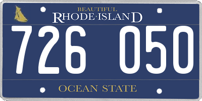 RI license plate 726050