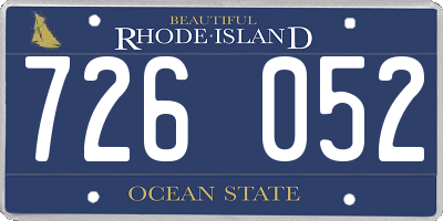 RI license plate 726052