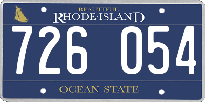 RI license plate 726054