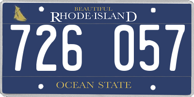 RI license plate 726057