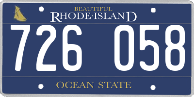 RI license plate 726058