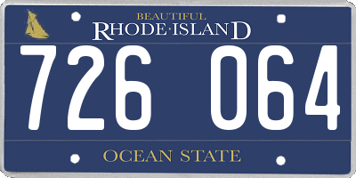 RI license plate 726064