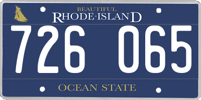 RI license plate 726065