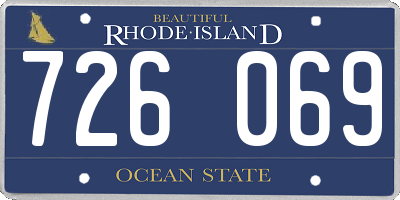 RI license plate 726069