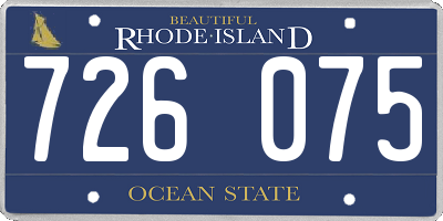 RI license plate 726075