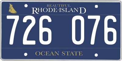 RI license plate 726076