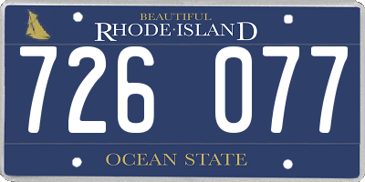 RI license plate 726077