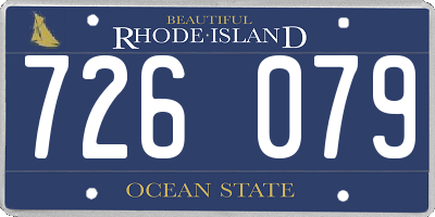 RI license plate 726079