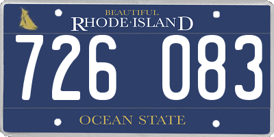RI license plate 726083