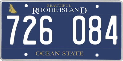 RI license plate 726084