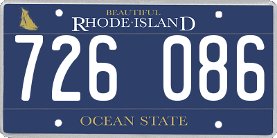 RI license plate 726086