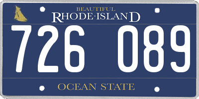 RI license plate 726089
