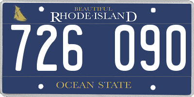 RI license plate 726090