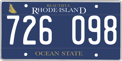 RI license plate 726098