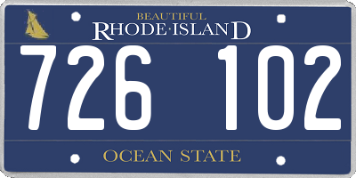 RI license plate 726102