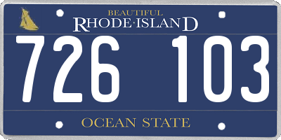 RI license plate 726103