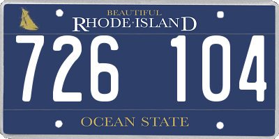 RI license plate 726104