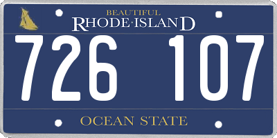 RI license plate 726107