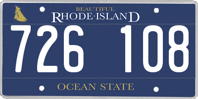 RI license plate 726108