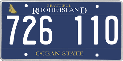 RI license plate 726110