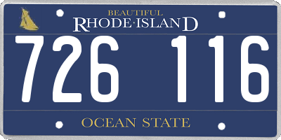 RI license plate 726116