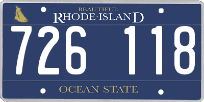 RI license plate 726118
