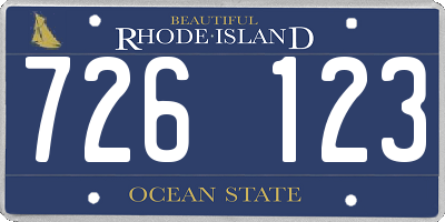 RI license plate 726123
