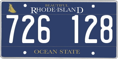 RI license plate 726128