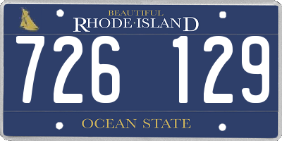RI license plate 726129