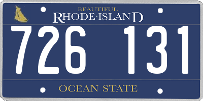 RI license plate 726131