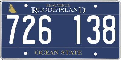RI license plate 726138