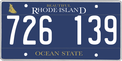 RI license plate 726139