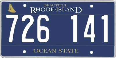 RI license plate 726141