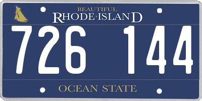 RI license plate 726144
