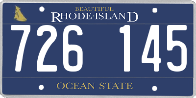 RI license plate 726145