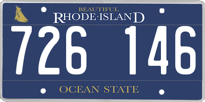 RI license plate 726146