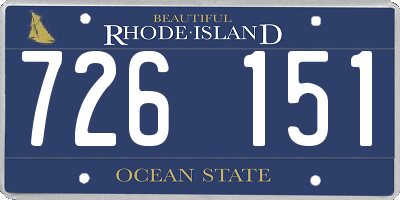 RI license plate 726151