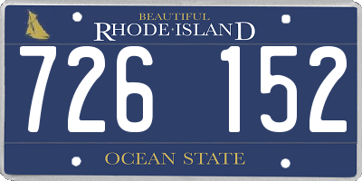 RI license plate 726152