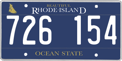 RI license plate 726154