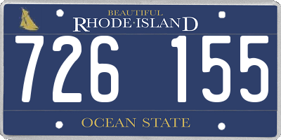 RI license plate 726155